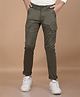CRIMSOUNE CLUB Cotton Solid Cargo Trousers - Olive Green