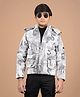 CRIMSOUNE CLUB Full Sleeves Alphabets Printed Hooded Jacket - White