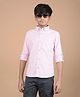CRIMSOUNE CLUB 100% Cotton Full Sleeves Solid Shirt - Pink
