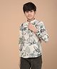 CRIMSOUNE CLUB Full Sleeves Floral & Dragon Fly Printed Kurta - Beige