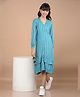 CRIMSOUNE CLUB Full Sleeves Striped Dress - Green