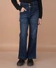 CRIMSOUNE CLUB Cotton Mild Washed Bootcut Jeans - Blue