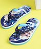 Kidsville Disney Frozen Featuring Elsa Designed Flip Flops - Navy Blue