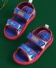 Kidsville Sonic Featuring Hedgehog Text Designed Sandals - Blue