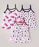 Doreme Single Jersey Knit Singlet Slips With Star Heart & Sarus Crane Print Pack of 3 - Pink & White