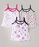 Doreme Single Jersey Knit Singlet  Slips with Flower Fruits Bunny Print Pack of 3 - Red & White