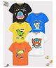 Trampoline Pack Of 5 Half Sleeves Little Pirate & Water Fun Text Printed Tees - Multi Colour