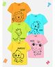 Trampoline Pack Of 5 Half Sleeves Animals Printed Tee - Multi Colour