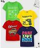 Trampoline Pack Of 4 Half Sleeves Typography Printed Tees - Multi Colour