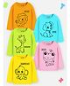 Trampoline Pack Of 5 Full Sleeves Animals Printed Tees - Multi Colour
