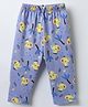 Child World Interlock Knit Full Length Lounge Pant With Animal Print - Mauve