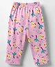 Child World Interlock Knit Full Length Lounge Pant With Animal Print - Pink
