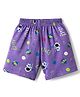 Child World Interlock Knit Knee Length Shorts With Space Theme Print - Mauve