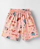Child World Interlock Knit Knee Length Shorts with Jungle Theme Print - Pink
