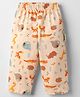 Child World Interlock Knit Full Length Animal Printed Lounge Pants - Peach
