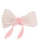 Daizy Pearls Embellished Bow Designed Hair Clip - Baby Pink