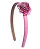 Daizy Shimmered Flower Detailed Hair Band - Pink