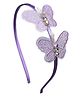 Daizy Flower Butterfly & Diamonds Embellished Hair Band - Lavender
