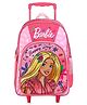 Barbie Trolley School backpack with PVC embossed Front Pocket Pink - 18 inches