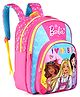 Barbie School backpack with PVC embossed Front Pocket Pink and Sky Blue - 16 inches