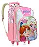 Disney Frozen Trolley School backpack with PVC embossed Front Pocket Light Pink - 16 inches