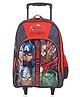 Avengers Trolley School backpack with PVC embossed Front Pocket Black and Red - 18 inches