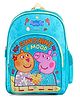 Peppa Pig School backpack with PVC embossed Front Pocket Blue (Age - 6 to 9 years) - 16 inches