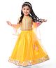 Babyhug Woven Sleeveless Choli Lehenga Set And Dupatta With Net Embroidery & Lace Detailing - Yellow