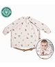 BiBaDo Stain & Water Proof Long Sleeve Coverall Shirt Weaning Bib George Pig Print- Beige - For Infants