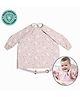 BiBaDo Stain & Water Proof Long Sleeve Coverall Shirt Weaning Bib Botanical Bunnies Print- Pink - For Infants