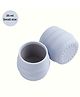 Bibado Anti-Slip Silicone Open Drinking Cup for babies - Sippit Mug - Blue(Pack of 2)