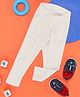 Pantaloons Junior Cotton Self Design Pant - Off White