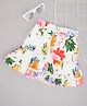 Pantaloons Junior Cotton Floral Printed & Lace Embellished Skirt - White