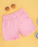 Pantaloons Junior Cotton Solid Shorts - Pink