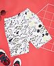 Pantaloons Junior Cotton Dinosaur Printed Shorts - White