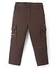 Noddy Cotton Lycra Solid Cargo Pants - Coffee