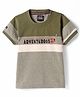 Noddy Half Sleeves Typography Printed Tee - Olive