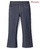 Honeyhap Premium Knit Full Length Soft & Stretchable Solid Jeggings With Bio Finish - Indigo