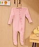 Softsens Bamboo Cotton Full Sleeves Frill Detailed Sleepsuit - Pink