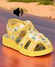 Lil Lollipop Pineapple Printed With Velcro Closure Musical Sandals - Mustard