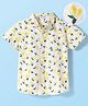 Mark & Mia Cotton Woven Half Sleeves Printed Shirt - White