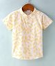 Mark & Mia Cotton Woven Half Sleeves Shirt With Fruit Print - White