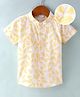 Mark & Mia Cotton Woven Half Sleeves Shirt With Fruit Print - White