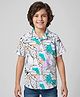 Mark & Mia Cotton Woven Half Sleeves Shirt With Floral Print - White