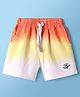 ToffyHouse Single Jersey Knee Length Ombre Shorts - Orange & Yellow
