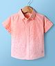 ToffyHouse Poplin Woven Half Sleeves Printed Shirt - Peach
