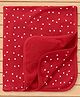 Babyhug Cotton Terry Woven Bath Towel With Heart Print L 76 x B 76 cm - Red