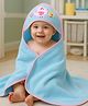 Babyhug Terry Knit Hooded Towel with Bird Embroidery & Polka Dot Print L 76.2 x B 76.2 cm - Light Blue