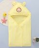 Babyhug Cotton Interlock Knit Hooded Towel with Lion Print L 76.2 x B 76.2 cm - Yellow