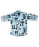 MASHUP Full Sleeves Abstract Printed Shirt - Blue